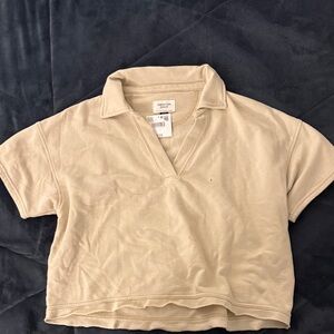American Eagle Outfitters Tan Polo Top